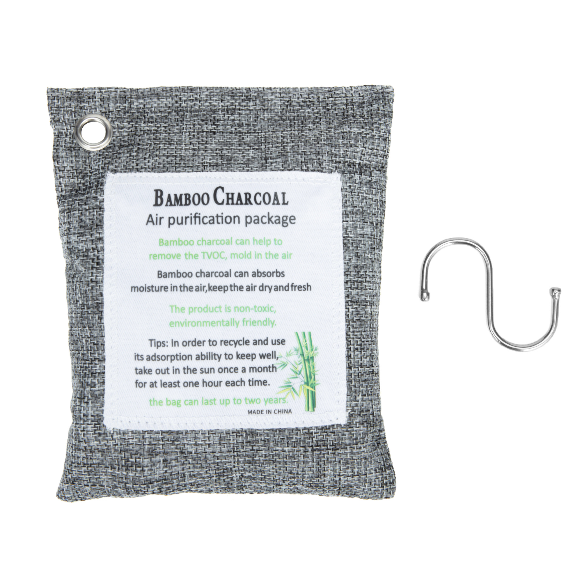 200g/Pack Active Bamboo Charcoal Bag Air Purification Bag Freshener