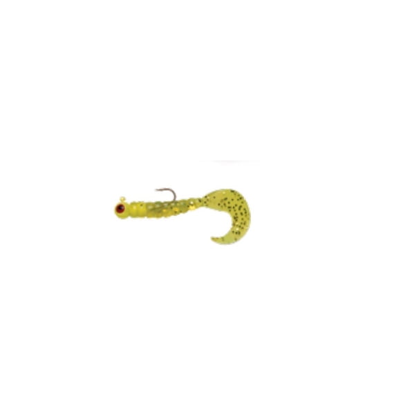 South Bend SB-J514-CHT-x Rigged Grubs 1/4 oz Chartreuse Glitter, paquet de 5