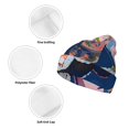 thumbnail image 3 of Yiaed Colorful Sushi Food Art Print Winter Beanie for Men Women, Fleece Lined Beanie Soft Warm Knit Hat Ski Stocking Cuffed Ca, 3 of 6