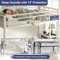 thumbnail image 4 of Miniyam Twin Over Twin Metal Bunk Bed with Underbed Storage for Bedroom, White, 4 of 8