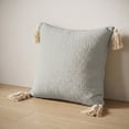 thumbnail image 4 of Ox Bay Amai 20" x 20" Gray Ultra-Soft Turkish Cotton Adult Decorative Throw Pillow, 4 of 5