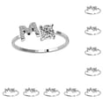 thumbnail image 1 of Qarigey Anillo abierto con letras mayúsculas, anillos de compromiso elegantes seguros para interiores y exteriores, hogar, viajes, joyería de Type2 NO2, 1 of 6