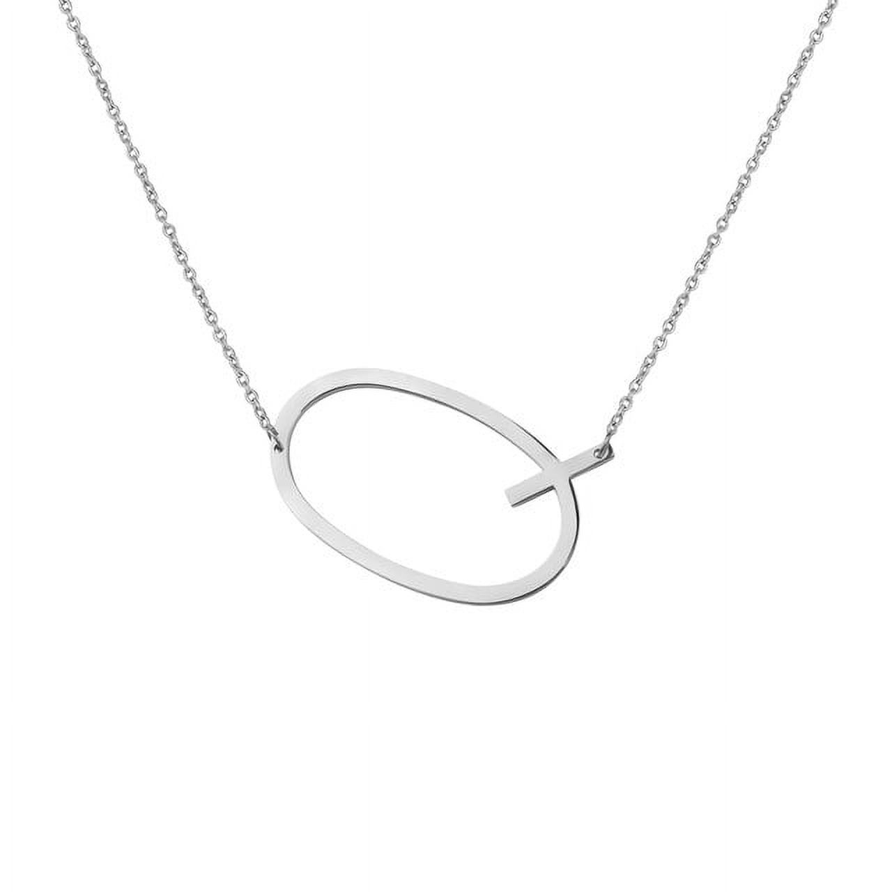 Personalized Initial Letter Necklace with Custom Engraving - Custom Initial Necklace - Oversized Letter Necklace - Sideways Initial Necklace for Women - Gift for Her - Jewelry Gift Set