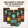 thumbnail image 2 of Starbucks By Nespresso Variety Pack Coffee (50-Count Single Serve Capsules, Compatible With Nespresso Original Line System), 2 of 3
