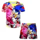 thumbnail image 3 of Nueva camiseta de Super Sonic para niños y niñas, traje con estampado de Sonic de Harajuku, camiseta + pantalones cortos, estilo callejero de moda, mangas cortas para niños, 3 of 5