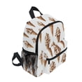 thumbnail image 2 of FORMRS School Backpack with Front Zippered Pocket 12" Student Travel Daypack, Brown Ice Cream Pattern, 2 of 6