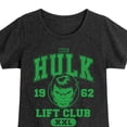 thumbnail image 3 of Marvel Hulk - Lift Club - Toddler And Youth Girls Fitted Short Sleeve Graphic T-Shirt, 3 of 5