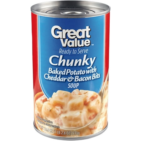 Great Value Chunky Baked Potato Soup With Cheddar & Bacon Bits, 18.8