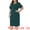 Dark Green, variant on DARING DIVA Plus Size  Short Sleeve Sheath Solid Dress 1X Dark Green