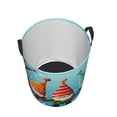 thumbnail image 3 of PHELIKA Christmas Gnomes Funny Polka Dot 01 Laundry Basket 65L Large Foldable Round For Dirty Clothes Toy Storage, 3 of 6