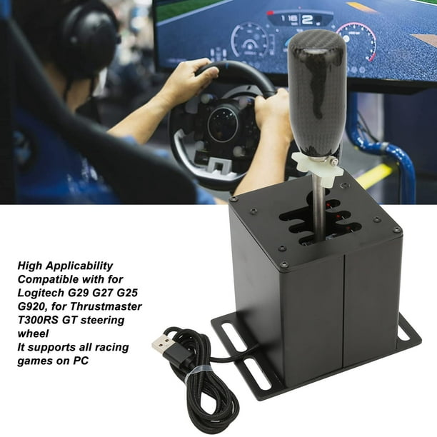 Racing H Shifter, Carbon Fiber Grip USB Simulator Shifter