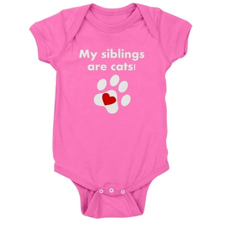 

CafePress - My Siblings Are Cats - Cute Infant Bodysuit Baby Romper