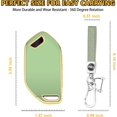 thumbnail image 5 of Key Fob Cover Compatible with Kia Telluride Sorento K4 K5 GT-LINE 2023-2026 5 Button Leather TPU Full Protection Keychain Case Holder Protector,Gold/Green, 5 of 6