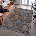 thumbnail image 6 of Addison Rugs Mayfield Premium Machine Washable Traditional Damask Navy Rectangle Rug, 9' x 12', 6 of 6