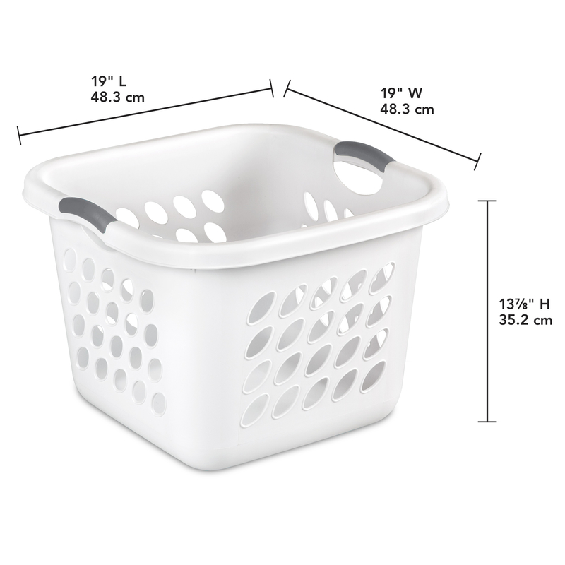 Sterilite 1.5 Bushel Ultra™ Square Laundry Basket Plastic, White - image 2 of 2