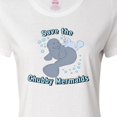 thumbnail image 4 of Inktastic Save the Chubby Mermaids with Cute Manatees Women's T-Shirt, 4 of 5