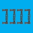 thumbnail image 2 of Black Cabinet Drawer Pulls Wrought Iron Antique Weaved Design 3 1/2" W, 3 1/8" Boring Renovator's Supply Set of 4, 2 of 9