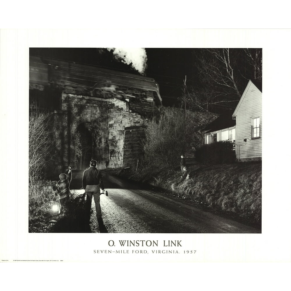 O. WINSTON LINK SevenMile Ford, Virginia (1957) 24" x 30" Poster 1999 Photography Black & White