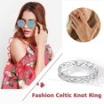 thumbnail image 4 of Anillos de cadena de nudo/n resistentes de plata compatibles con mujeres y hombres Vinta Eternity Ring Jewelry Size6, 4 of 5