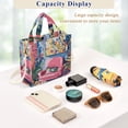 thumbnail image 5 of FORMRS Womens Corduroy Tote Bag Crossbody Shoulder Handbag with Pocket, Art Cat, 5 of 7