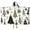 White Christmas Tree, variant on White Christmas Tree and Snowflake Pattern Hooded Bath Towel，50"x30" for Ages 3 To 12 Kids, Quick Dry Lightweight Soft Microfiber Hood Beach Towel Cover Up for Kids