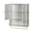 thumbnail image 6 of Bathroom Cabinet Wall Mounted with Detachable Shelves,Double Glass Door Wall Storage Cabinet,Kitchen Pantry Sideboard,Wall Storage Organizer for Bathroom Kitchen Laundry Room Office Dining Room, 6 of 8