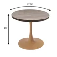thumbnail image 5 of LeisureMod Bristol 27" Round Dining Table with MDF Top and Natural Wood Steel Pedestal Base for Modern Kitchen and Dining Room, 5 of 8