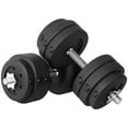 thumbnail image 1 of Soozier Ensemble d'Haltères Réglables 2 x33 Lb pour la Mise en Forme du Corps, Noir, 1 of 10