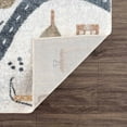 thumbnail image 5 of Hauteloom Mave Boys Room, Kids Room, Playroom Machine Washable Area Rug - Road Traffic Car City Carpet - Gray, Cream, Beige, Black - 9'2" x 12', 5 of 15
