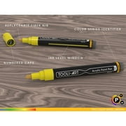 Tooli-Art Acrylic Paint Pens Yellow and Brown Pro Color Series Set with 3mm Medium Tip Marker Set of 22