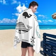 thumbnail image 5 of Coolnut Whale Beach Towel, Sand Free Super Absorbent Oversized Travel Towel with Mesh Bag for Beach, Camping, Swimming, Holiday, 30 x 60 Inch Washcloth Gift, 5 of 7