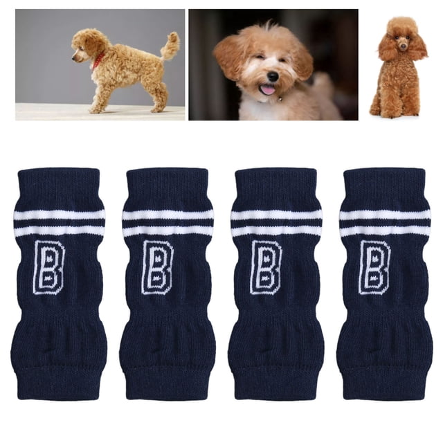 Dog Leg Brace 4pcs Dog Elbow Protector Dog Rear Leg Hock Brace Joint Protection Dirty Resistance Stylish Letter Pattern Pet Elbow Protective Sleeve 4pcs Dog Elbow Protector