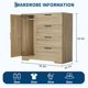 thumbnail image 4 of Qinaqin 43.3-Inch Armoire cm de Anchoardrobe Closet Multifunctional Madera Almacenamiento Gabinete para Dormitorio con 4 Cajones y Alturaanging Rod en Natural Oak Finish, 4 of 7