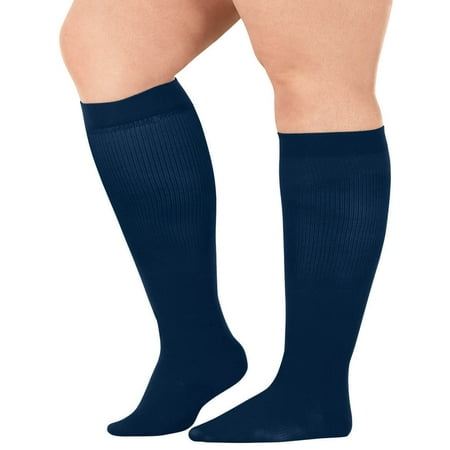 Juzo Silver Sole Support Socks - Silver StepsTM Wide Calf Compression Socks, 8-15 mmHg