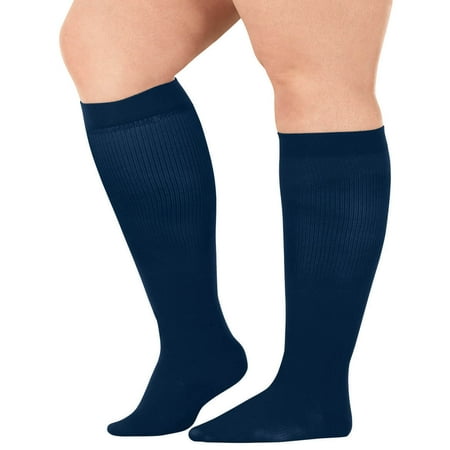 Silver StepsTM Wide Calf Compression Socks, 8-15