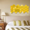 thumbnail image 4 of 3D Hexágono Acrílico Espejo Pegatinas De Pared DIY Arte Decoración Del Hogar Sala De Estar Pegatina Decorativa, 4 of 4