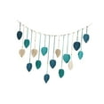 thumbnail image 2 of Tapiz Tejido, Colgante de Pared de Macramé, Telón de Fondo Bohemio, Adorno, Cuerda, Exhibición de Imágenes, Borlas de Hojas, Decoración de Pared de Gu Azul perfecl Macramé Tela decorativa, 2 of 8