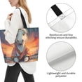 thumbnail image 3 of Disketp Starry Sky Cute Horse Bolsa Tote Estampada para Mujer, Bolso de Hombro y de Mano para Compras y Viajes, 3 of 7