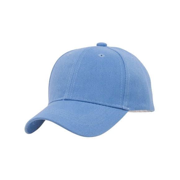 TopHeadwear Blank Youth Baseball Adjustable Hook and Loop Hat - Sky Blue