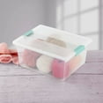 Sterilite Deep Plastic Stackable Storage Bin with Clear Latch Lid, (4