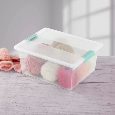 Sterilite - Plastic Deep Storage Container Bin with Latching Lid (4 Pack)