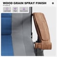 thumbnail image 6 of PURPLE LEAF Extra Wide Outdoor Reclining Chair Patio Zero Gravity Chaise Lounge Folding Chair with Quilted Cushion Adjustable Headrest for Lawn Camping Beach Pool Grey and Navy Blue, 6 of 9
