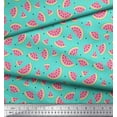 thumbnail image 3 of Soimoi Georgette Viscose Fabric Seeds & Watermelon Fruits Decor Fabric Printed Yard 42 Inch Wide, 3 of 3