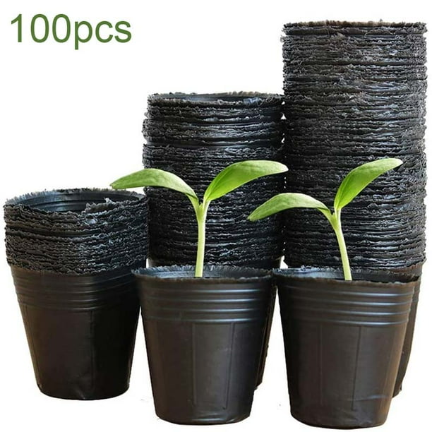 100pcs indoor outdoor with drainage holes black plastic ...