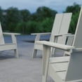 thumbnail image 3 of Merrick Lane Set of 4 Modern All-Weather Poly Resin Wood Adirondack Chairs in Gray, 3 of 14