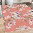 thumbnail image 1 of Floral Decorative Rug, Watercolor Shabby Form Nature Petals in Soft Tones Picture, Quality Carpet for Bedroom Dorm and Living Room, 6 Sizes, Coral Lilac, by Ambesonne, 1 of 4