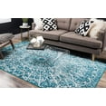 thumbnail image 4 of Unique Loom 3141446 3 ft. 3 in. x 5 ft. 3 in. Grace Sofia Rectangular Rug, Turquoise, 4 of 10