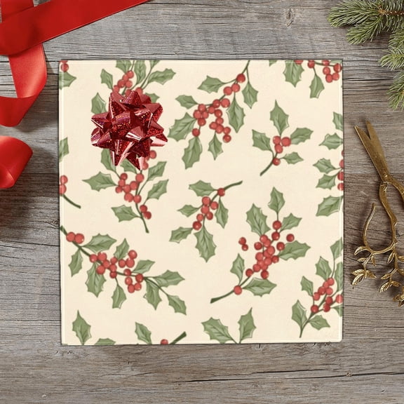 Christmas Wrapping Paper | Premium Holiday Gift Wrap | Berries 58" x 23" (1–5 Rolls) - 1 Roll