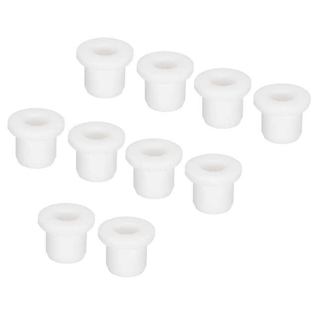 Unique Bargains 30 Pcs Embouts de Protection en Caoutchouc Type T pour Tuyau de Câble Blanc