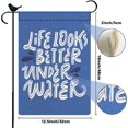 thumbnail image 6 of Life Looks Better Under Water Small Garden Flag 12.5x18 Double Sided Burlap Inspirational Summer Garden Flag for Outdoor Beach House Yard Decoration, 6 of 6